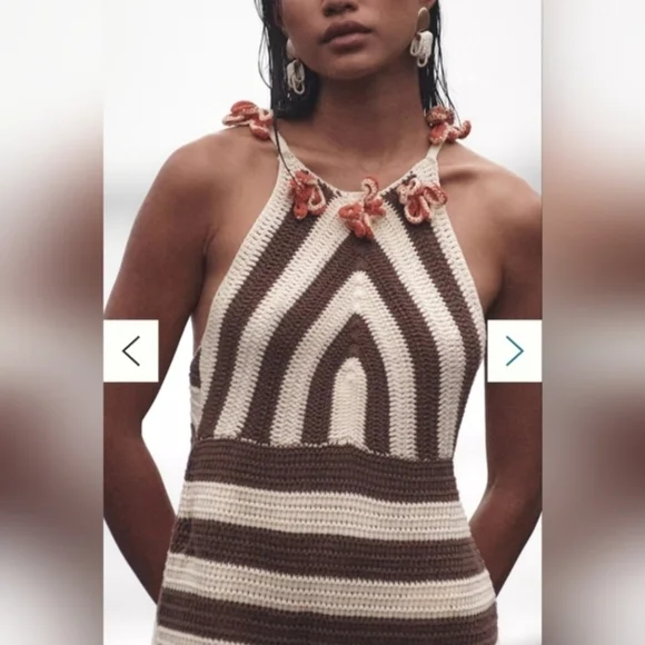 Anthropologie Celandine XL Swim Dress Cover Up Crochet Resortwear - Picture 4 of 15